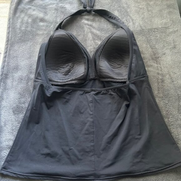Lands End 2 Piece Swimsuit Women's Bandeau Tankini Top And Skirt Bottom Size 14 - Picture 3 of 7